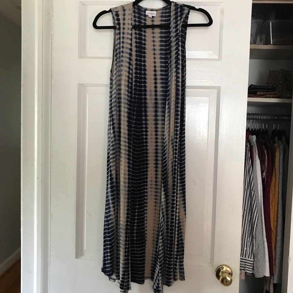Blue tie dye LuLaRoe Joy XS